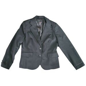New York & Company Blazer Size 14 Stretch Black Professional Tailored Jacket